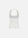 Snowflake Studded Halter Tank Top