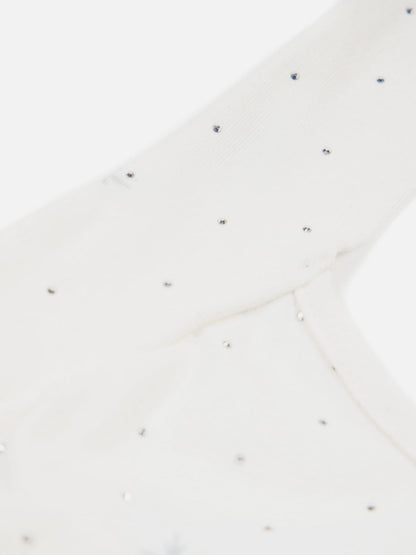 Snowflake Studded Halter Tank Top