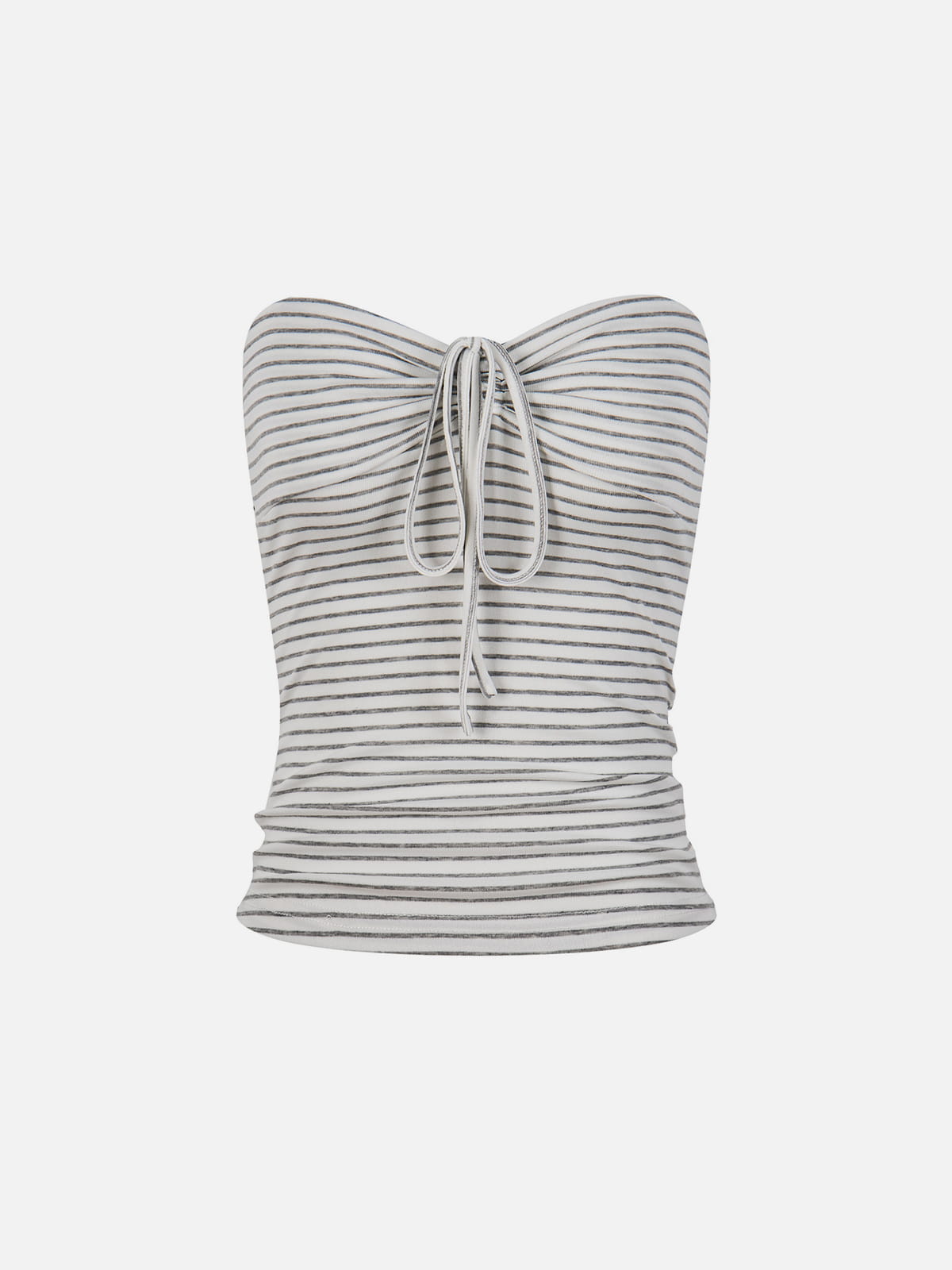 Stripe Lace-Up Tube Top