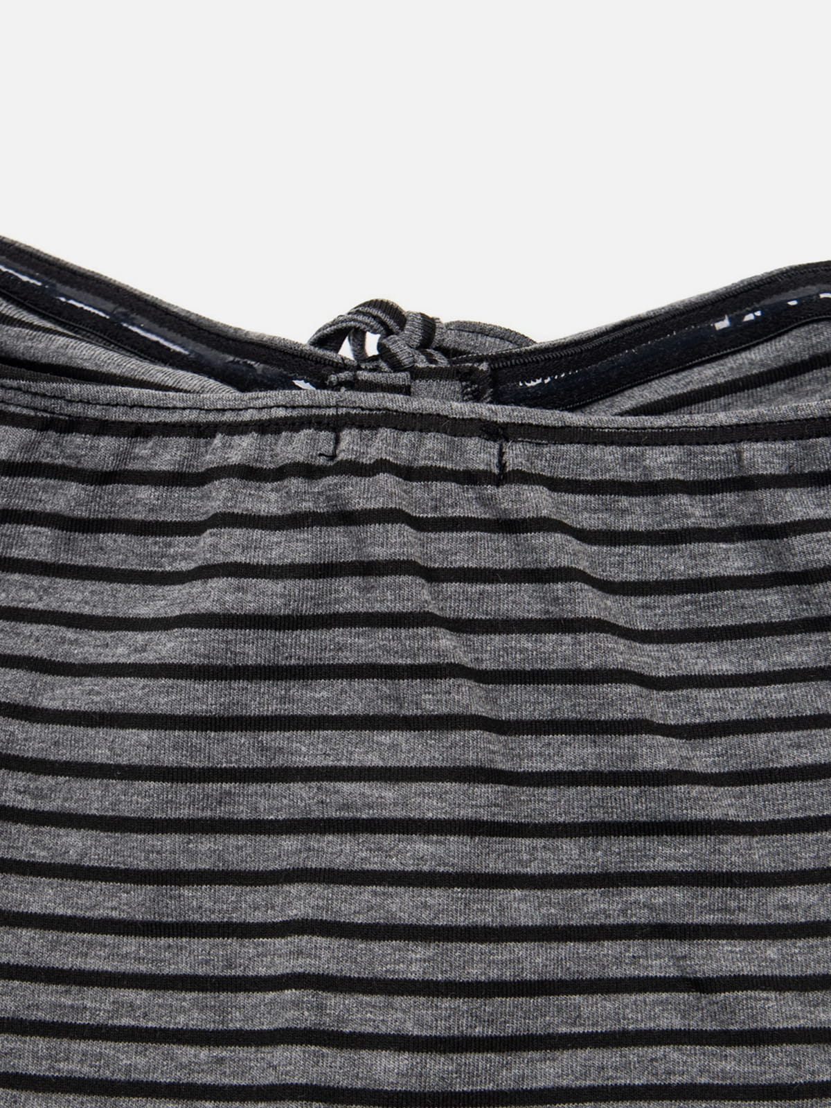 Stripe Lace-Up Tube Top