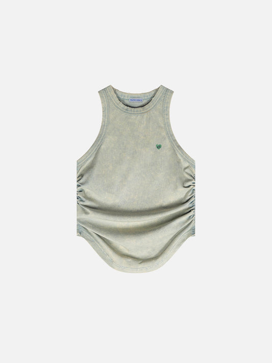 Washed Ruched Tank Top