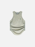 Washed Ruched Tank Top