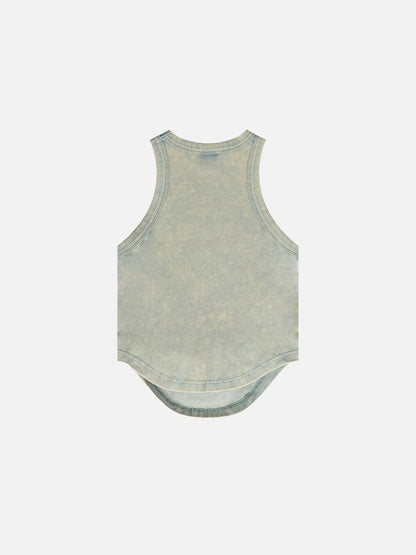 Washed Ruched Tank Top