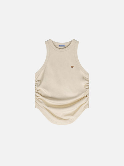 Washed Ruched Tank Top