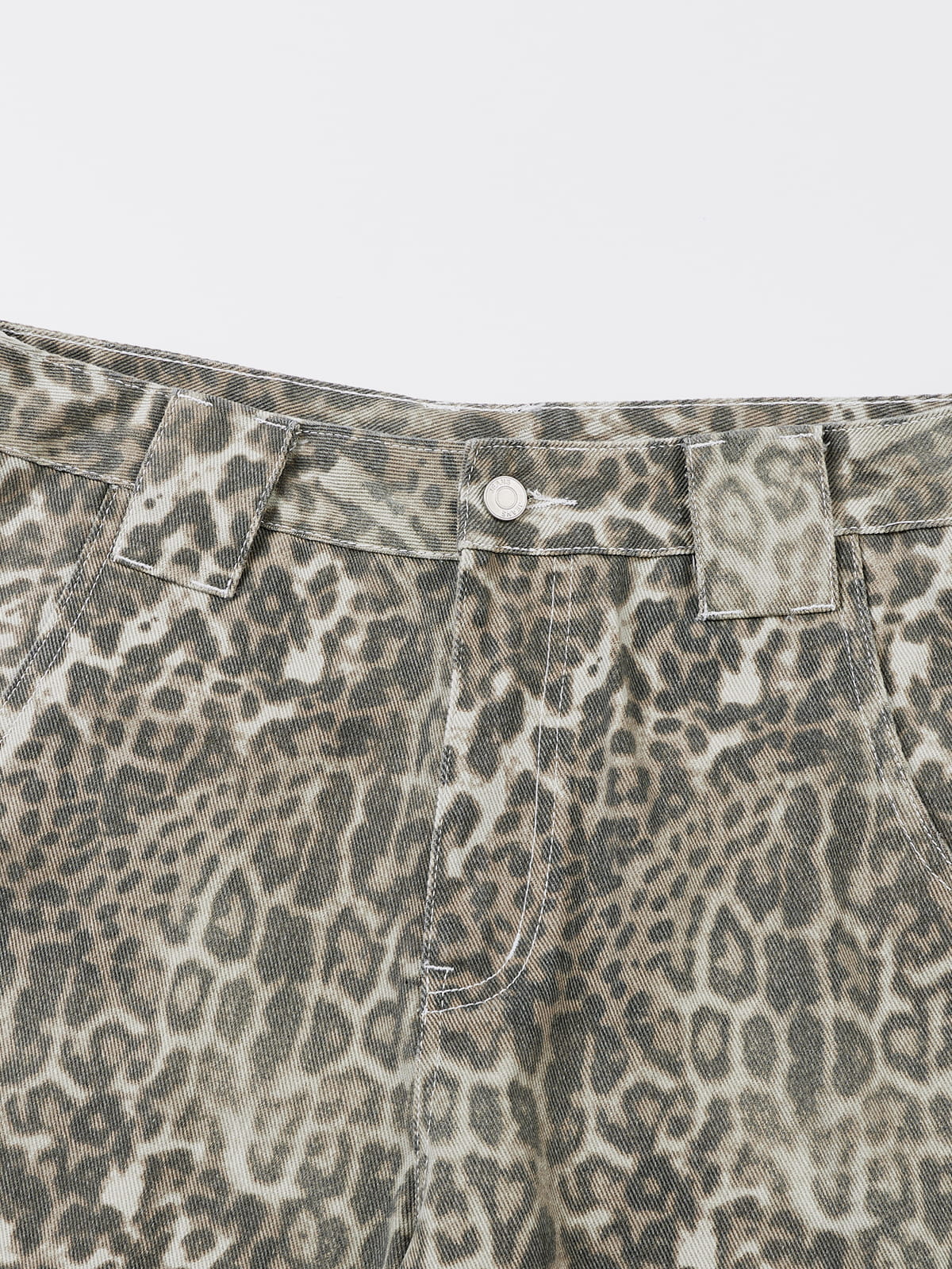 Leopard Print Longline Jorts