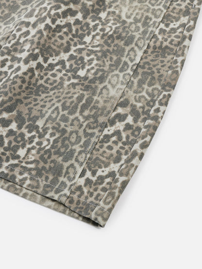 Leopard Print Longline Jorts