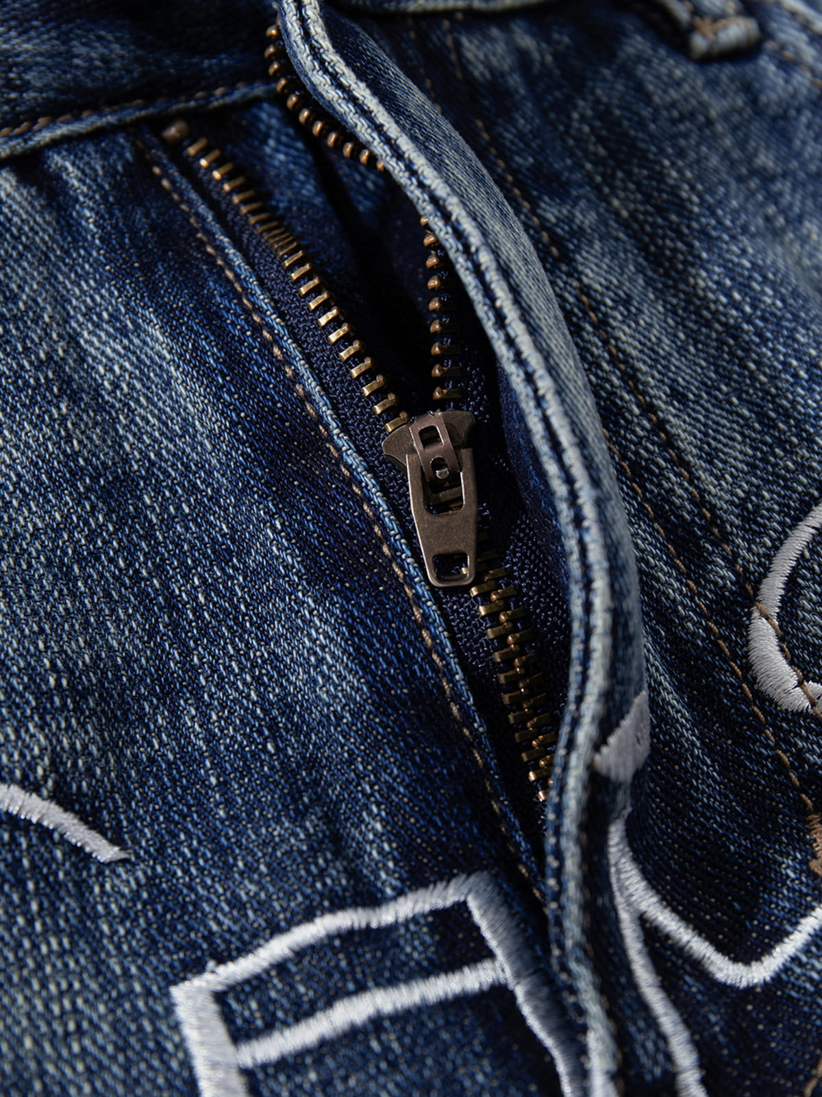 Embroidery Washed Longline Jorts