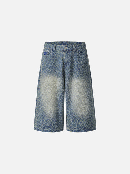 Washed Pattern Jorts