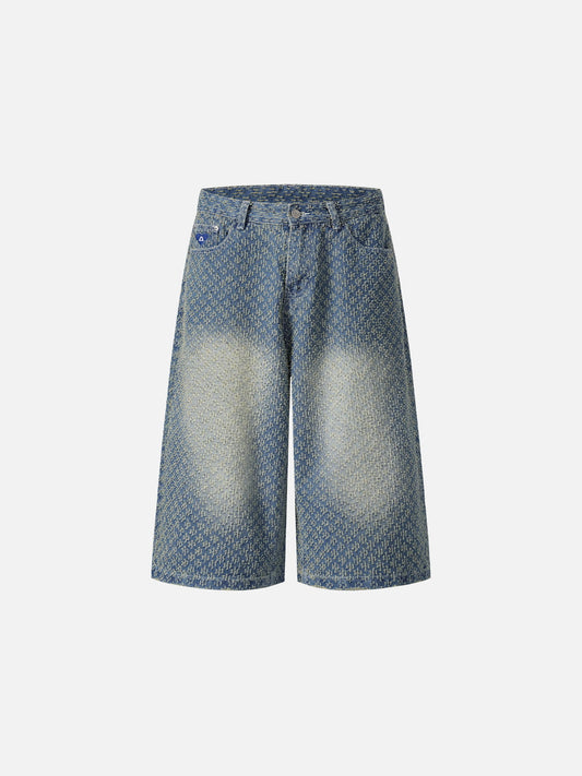 Washed Pattern Jorts