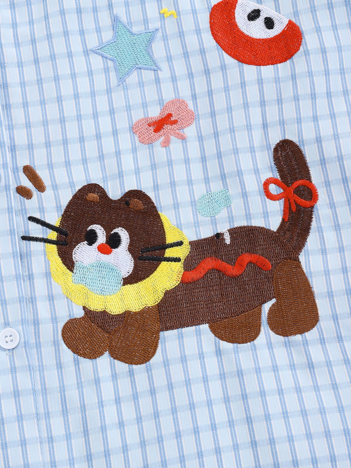 Embroidery Animal Long Sleeve Shirt