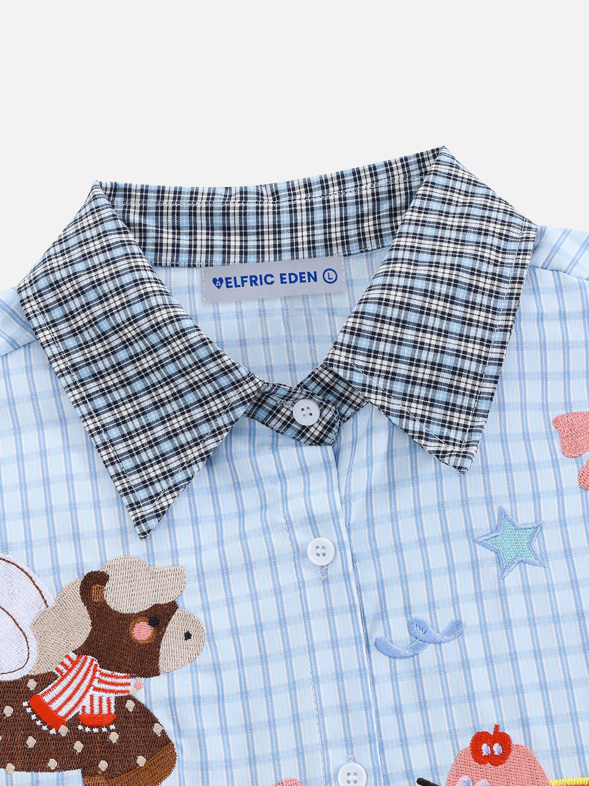Embroidery Animal Long Sleeve Shirt
