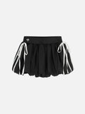 Drawstring Puff Mini Skirt