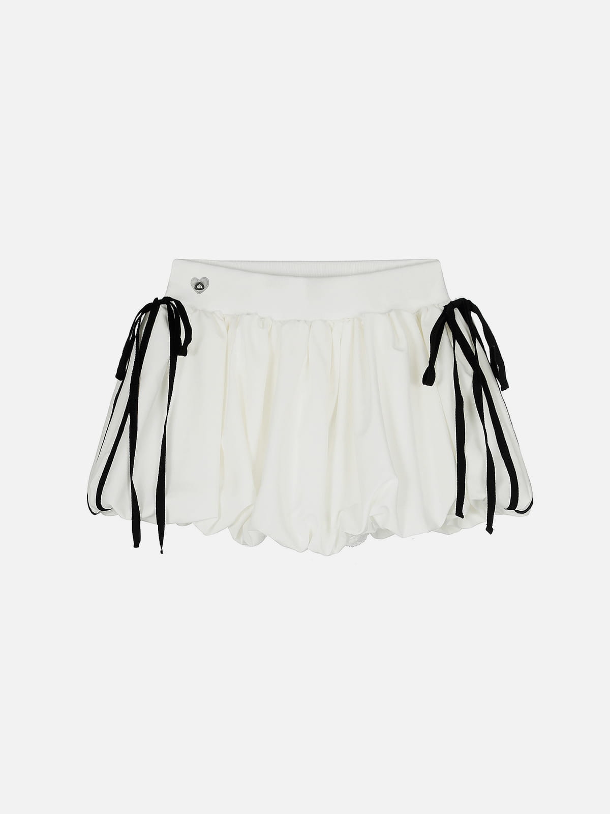 Drawstring Puff Mini Skirt