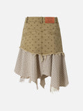 Star Patchwork Asymmetric Skirt