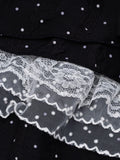Polka Dot Lace Ruffle Skirt