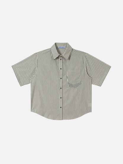 Stripe Short Sleeve Shirt