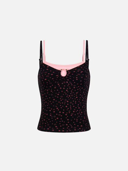 Star Print Cami Top