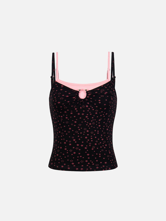Star Print Cami Top