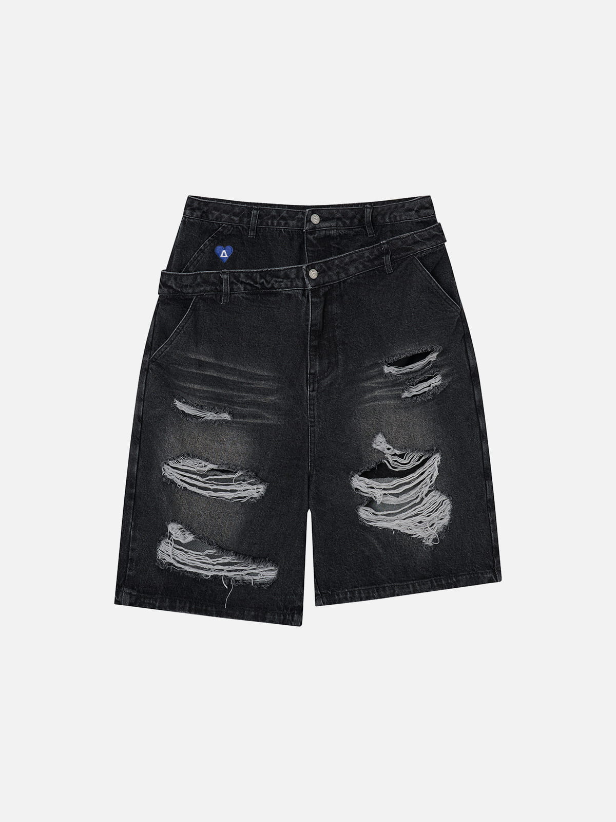Layered Distressed Longline Jorts