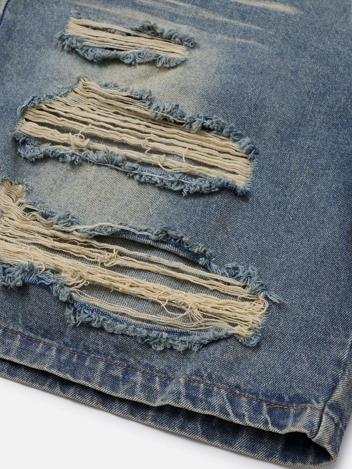 Layered Distressed Longline Jorts