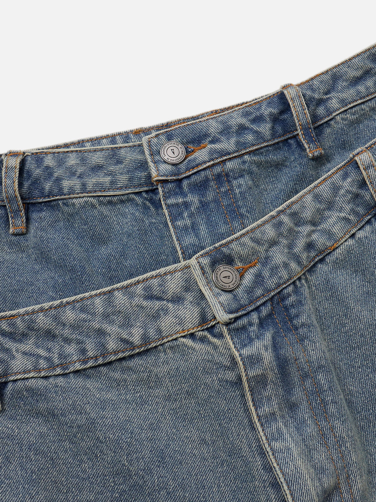 Layered Distressed Longline Jorts