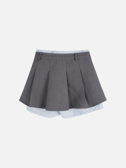 Pleated Layered Skirt