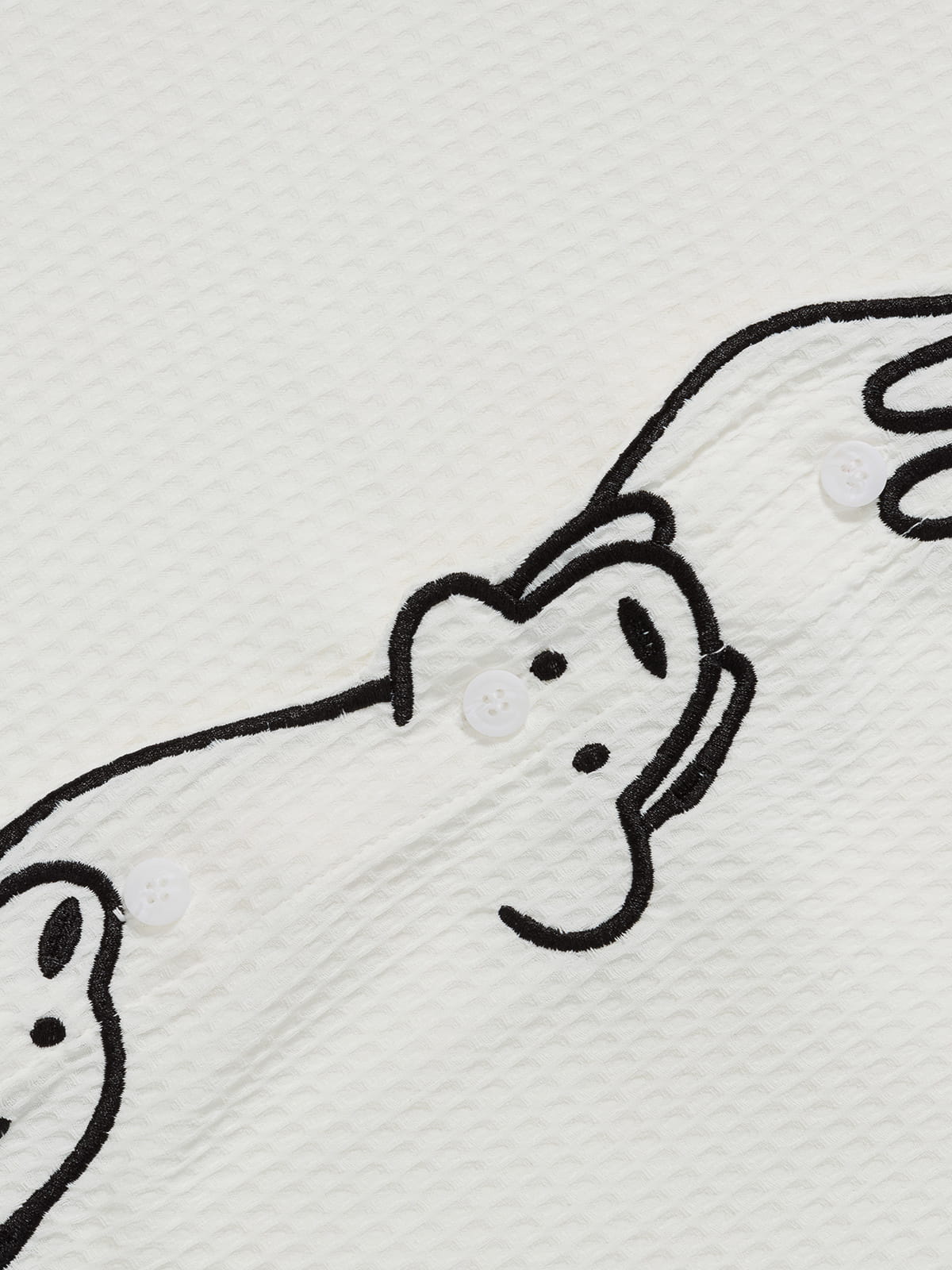 Dog Embroidery Short Sleeve Shirt
