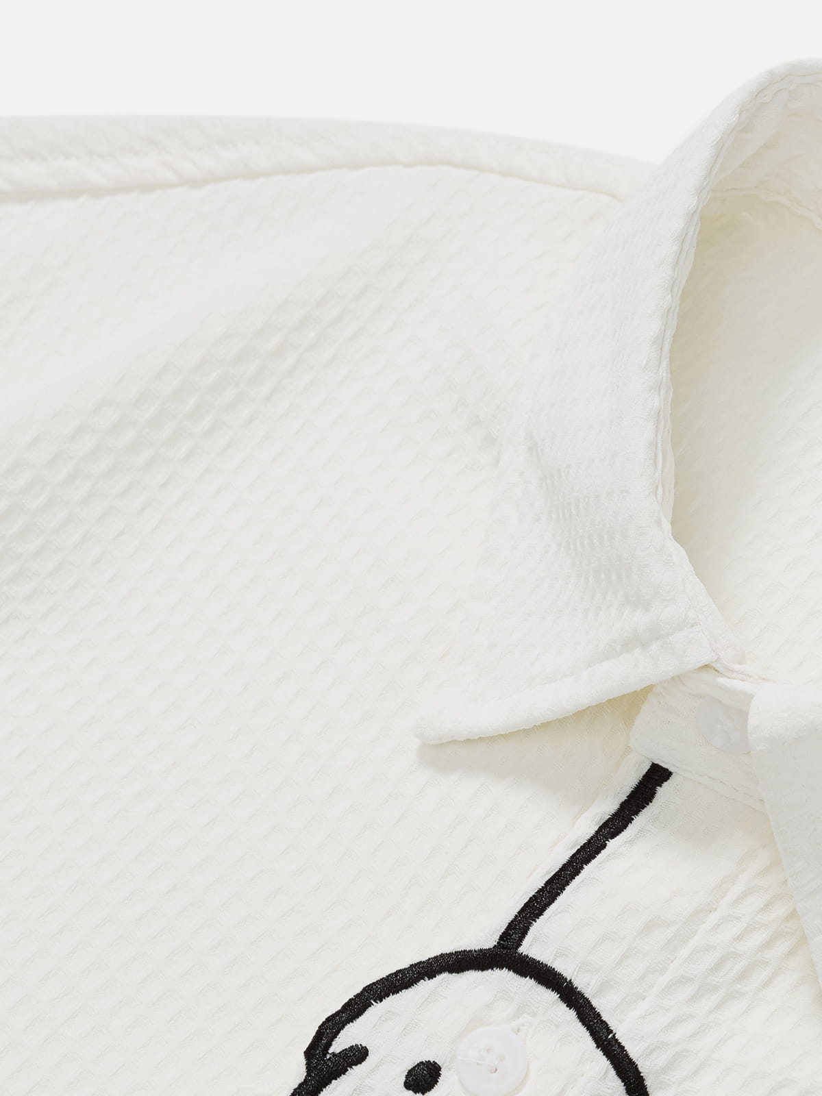 Dog Embroidery Short Sleeve Shirt