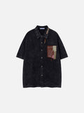 Patchwork Short Sleeve Shirt
