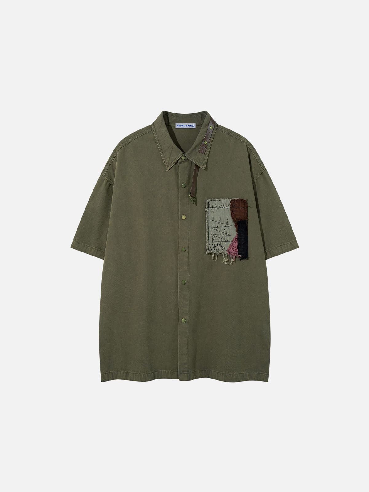 Patchwork Short Sleeve Shirt