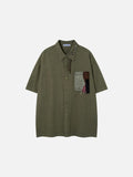 Patchwork Short Sleeve Shirt