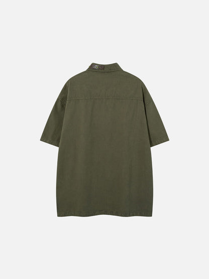 Patchwork Short Sleeve Shirt