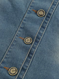 Asymmetric Denim Tube Top