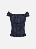 Plaid Off-The-Shoulder Tube Top
