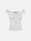 Plaid Off-The-Shoulder Tube Top