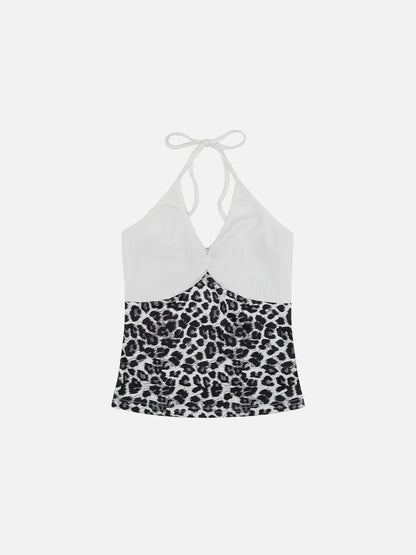 Leopard Halter Top