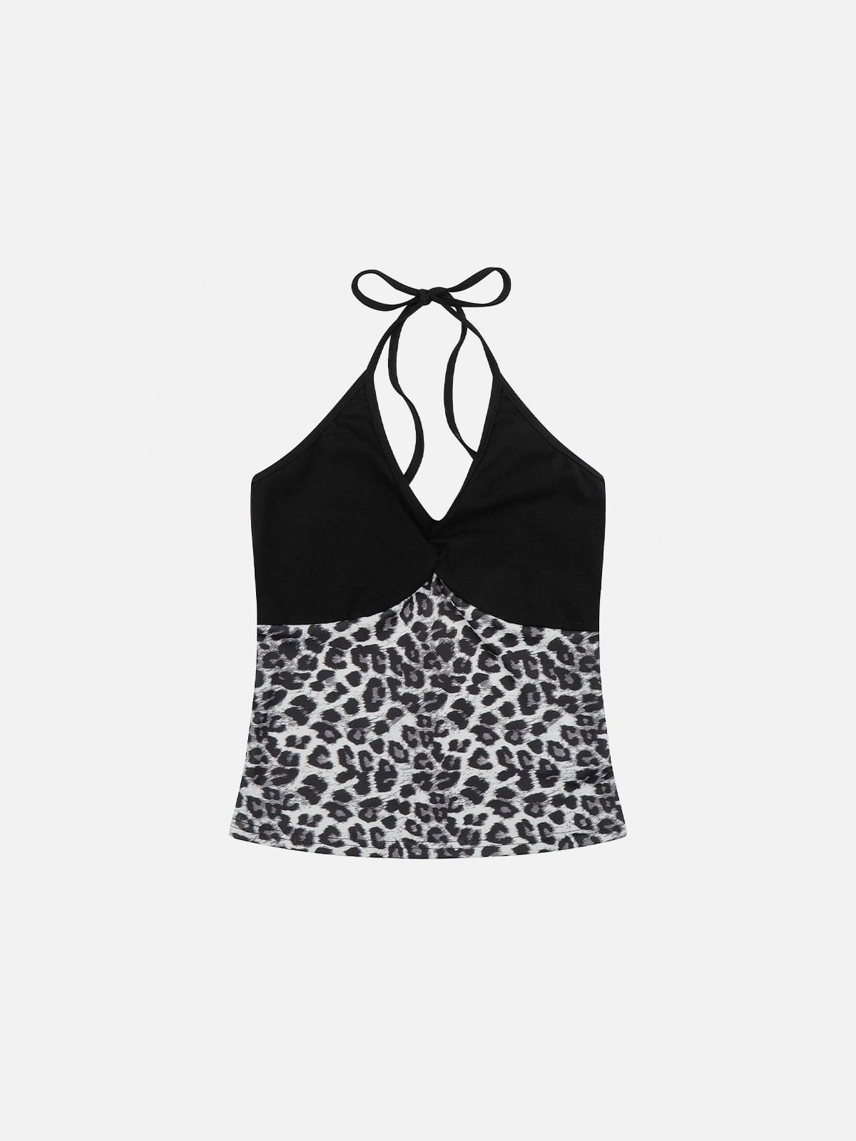 Leopard Halter Top