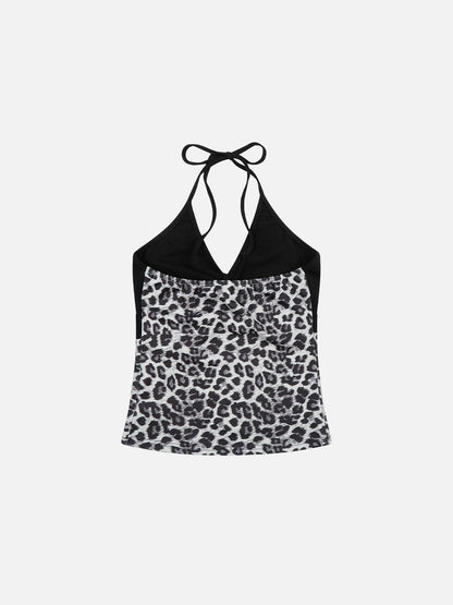 Leopard Halter Top