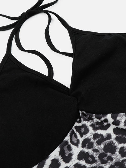 Leopard Halter Top