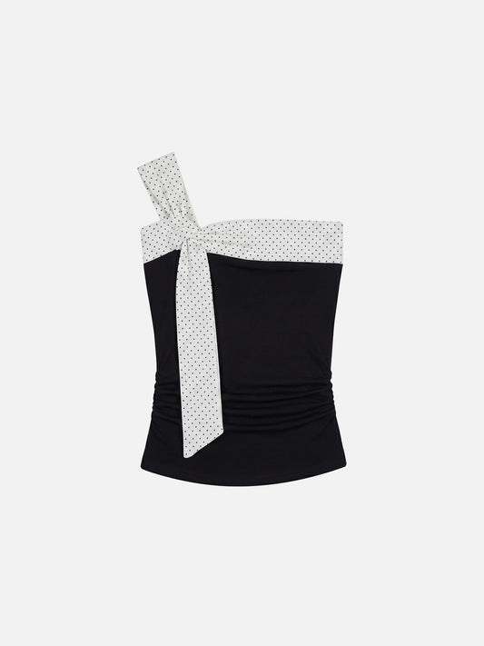 Polka Dot Bow Tube Top