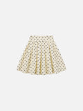 Polka Dot Pleated Skirt