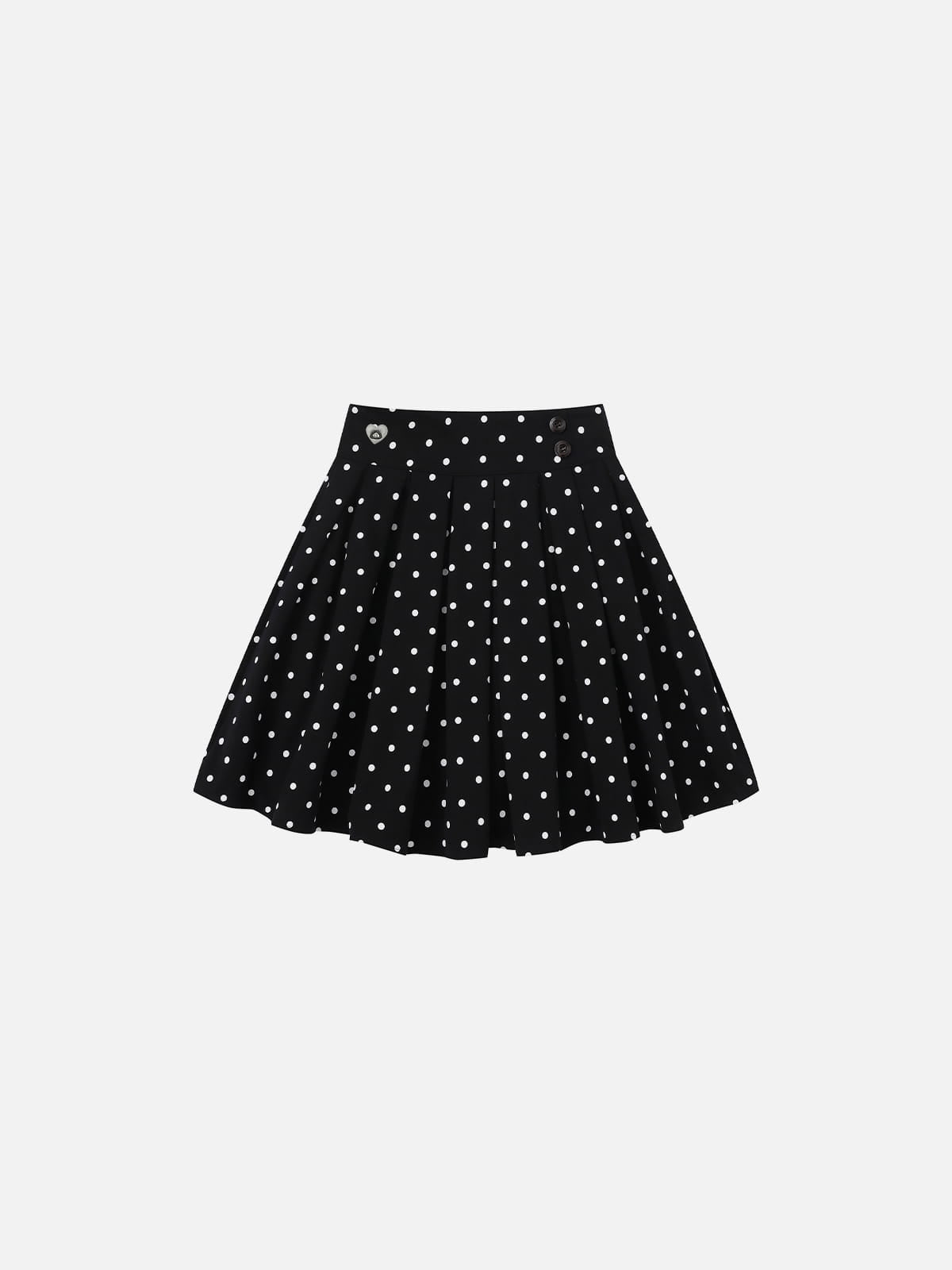 Polka Dot Pleated Skirt