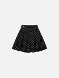 Polka Dot Pleated Skirt