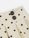 Polka Dot Pleated Skirt