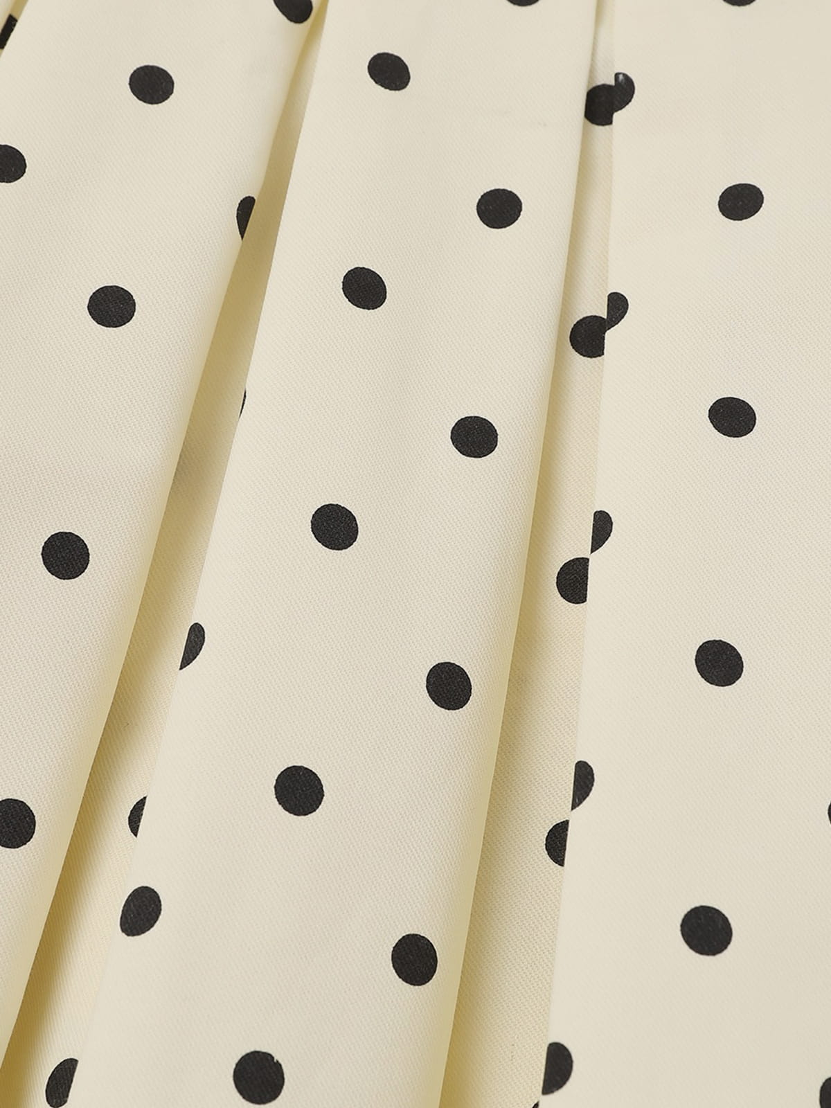 Polka Dot Pleated Skirt