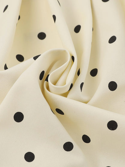 Polka Dot Pleated Skirt