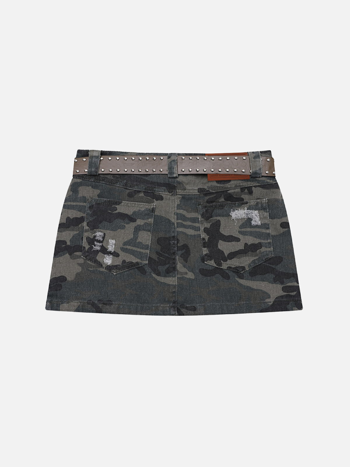 CAMO Belted Mini Skirt