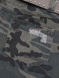 CAMO Belted Mini Skirt