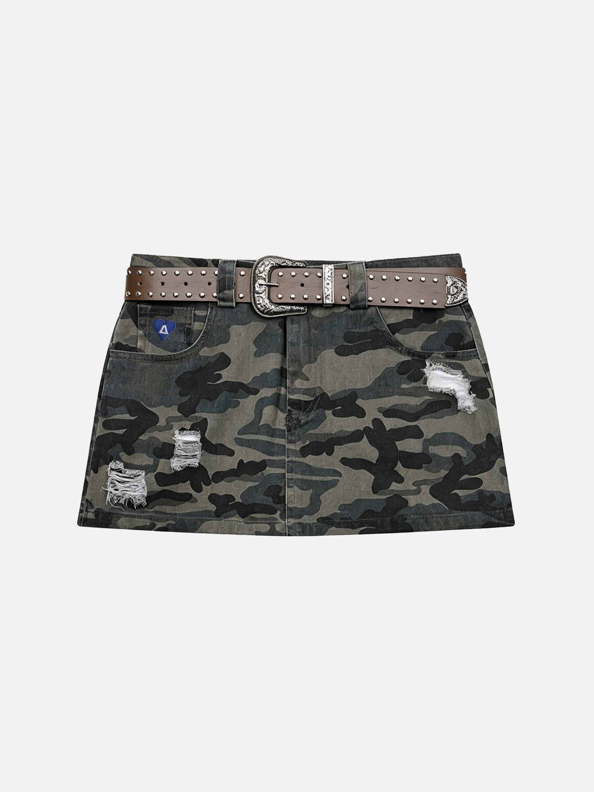CAMO Belted Mini Skirt