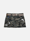 CAMO Belted Mini Skirt